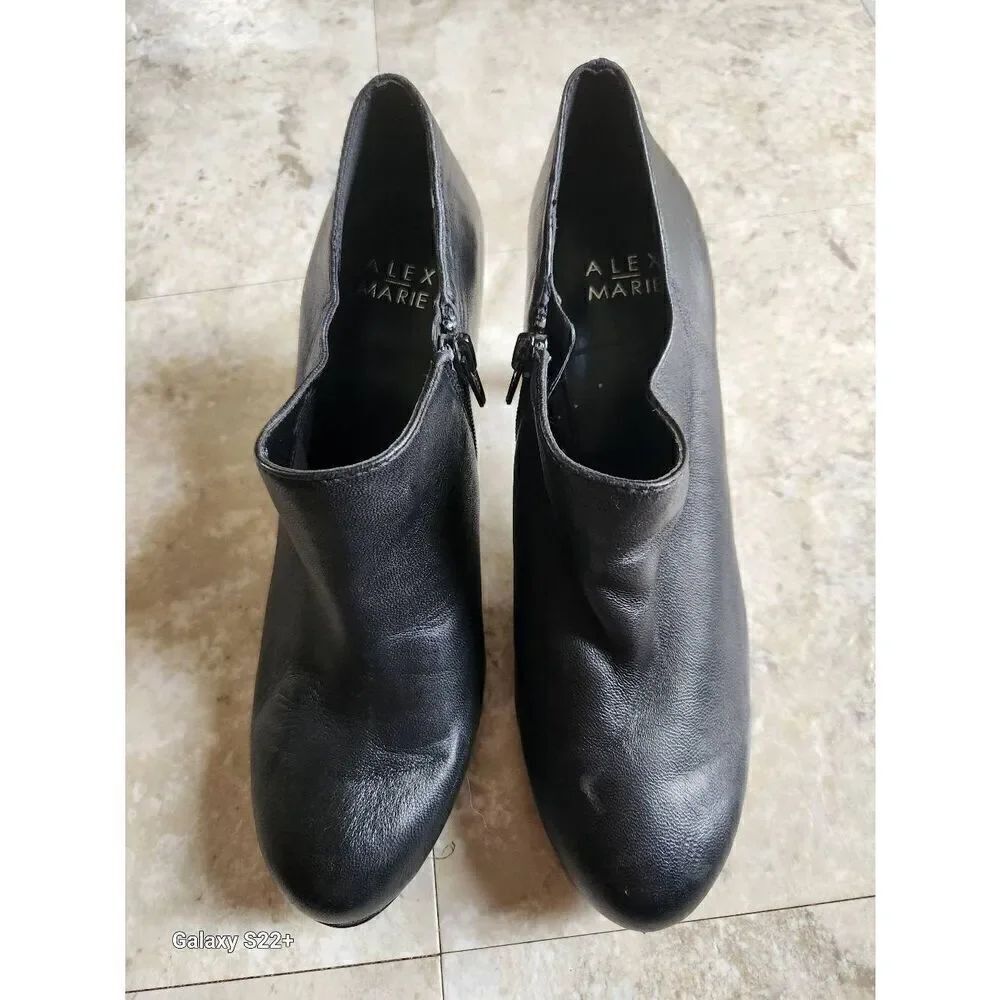 Alex Marie soft leather high heel ankle boots DC